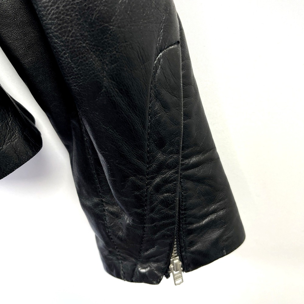 Lamarque Collection Womens Ariel 100% Leather Jacket S‎ Black Moto Biker Fitted - Picture 5 of 16